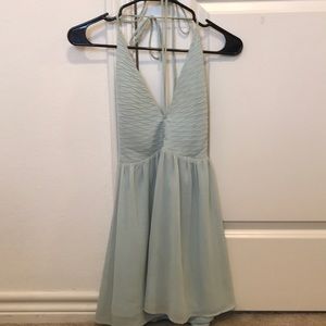 Daniela Mint Halter Dress - Tobi